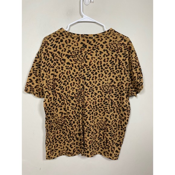 Free People We The Free Clarity T-Shirt in Cheetah Size Small - Picture 5 of 7